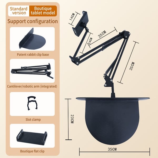 Soporte retráctil para tableta y teléfono oculto junto a la cama (compre 2 envío gratis)