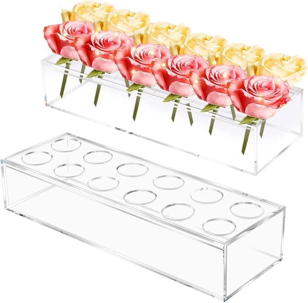 💓Decoración de fiesta de lujo - Florero de acrÃlico transparente
