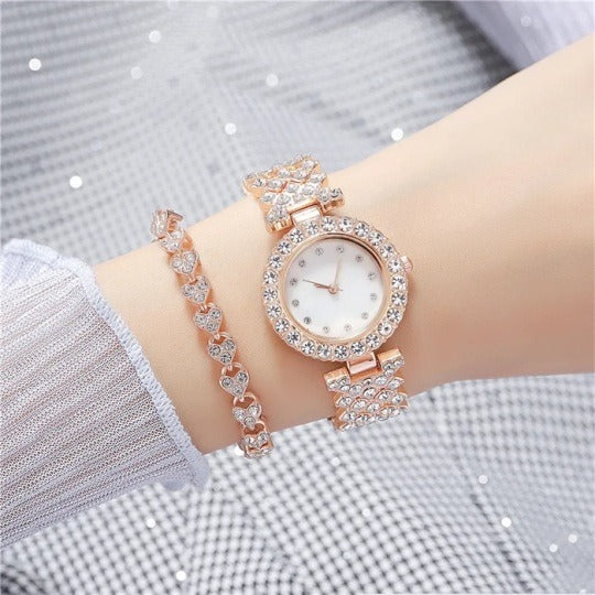 RELOJ ELEGANTE Y BRILLANTE DE LUJO PARA DAMAS
