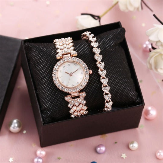 RELOJ ELEGANTE Y BRILLANTE DE LUJO PARA DAMAS