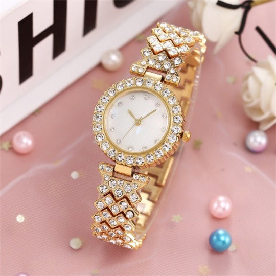 RELOJ ELEGANTE Y BRILLANTE DE LUJO PARA DAMAS