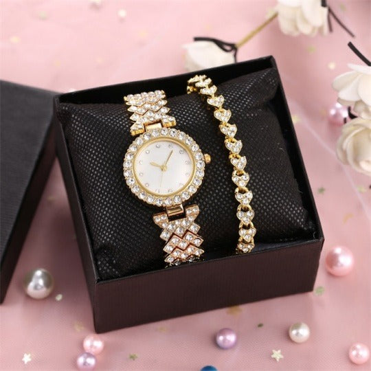 RELOJ ELEGANTE Y BRILLANTE DE LUJO PARA DAMAS