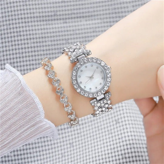 RELOJ ELEGANTE Y BRILLANTE DE LUJO PARA DAMAS