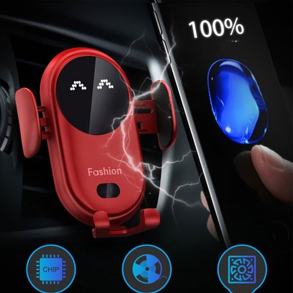 Soporte para teléfono con cargador inalámbrico para automóvil inteligente