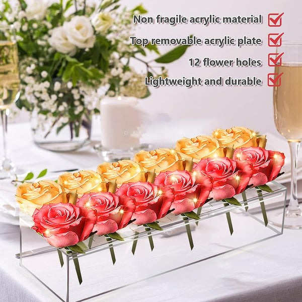 💓Decoración de fiesta de lujo - Florero de acrÃlico transparente