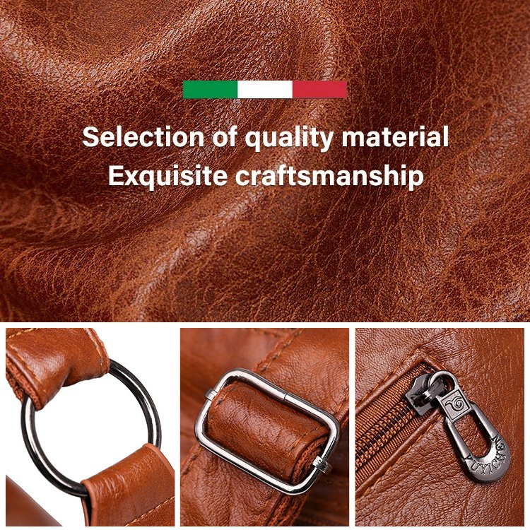 Moderno bolso bandolera de piel suave y gran capacidad