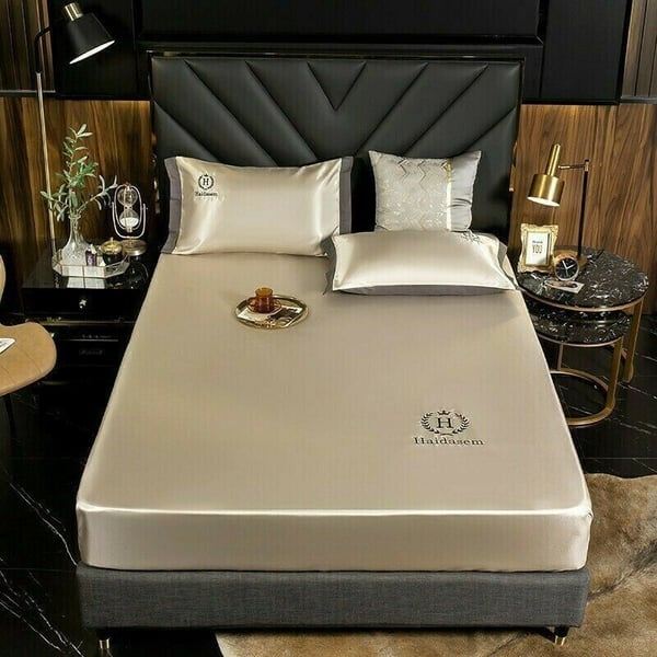 Sábana ajustable de seda helada 🎁Promoción de verano: funda de almohada gratis🎁