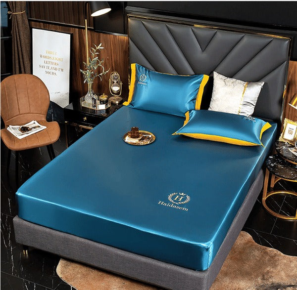 Sábana ajustable de seda helada 🎁Promoción de verano: funda de almohada gratis🎁
