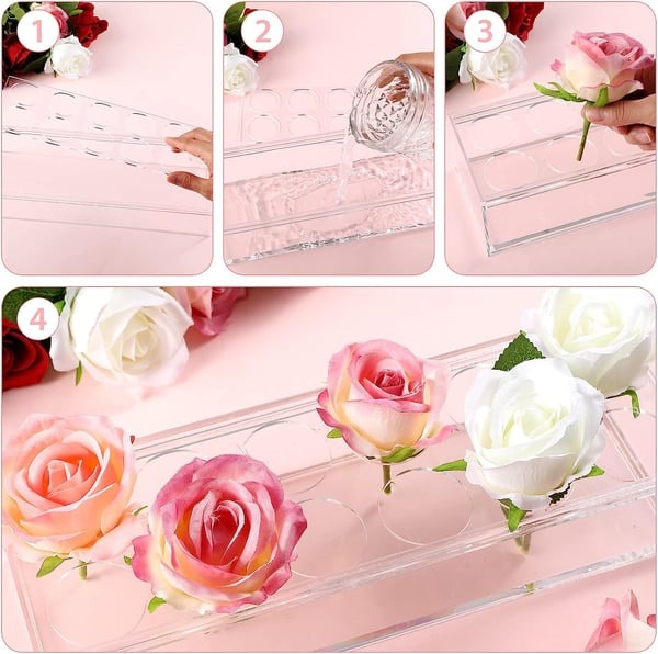 💓Decoración de fiesta de lujo - Florero de acrÃlico transparente