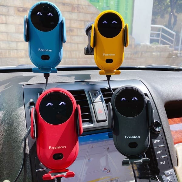 Soporte para teléfono con cargador inalámbrico para automóvil inteligente