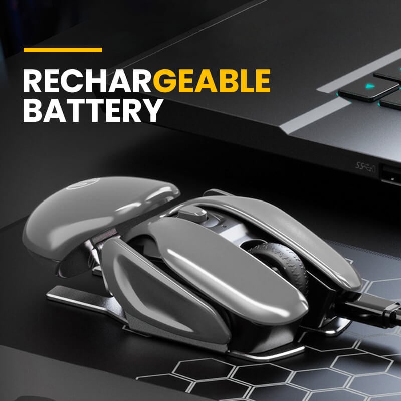 RATÓN METÁLICO INALÁMBRICO ERGONÓMICO