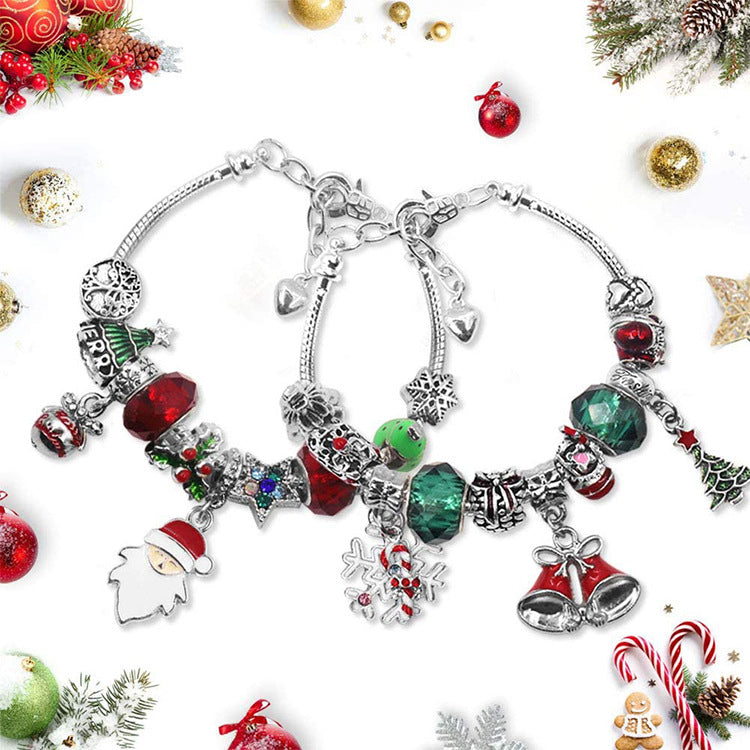 Juego de pulseras con calendario de Adviento navideño de bricolaje