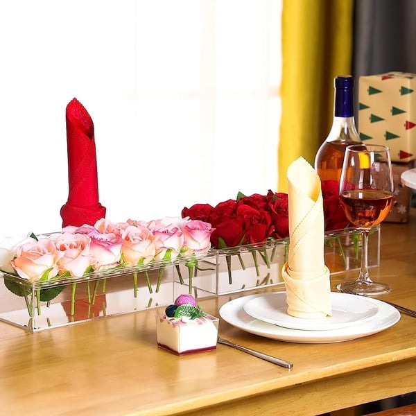 💓Decoración de fiesta de lujo - Florero de acrÃlico transparente