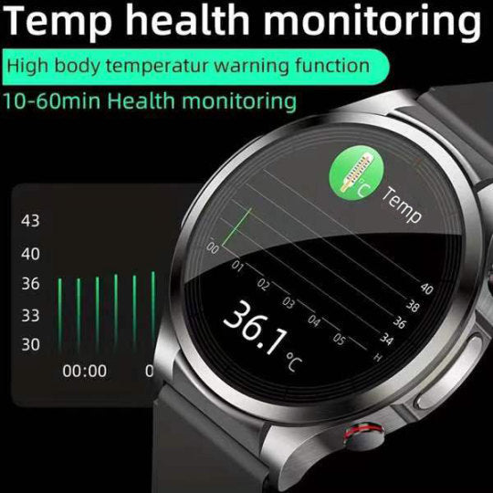 Presión arterial Frecuencia cardíaca Temperatura corporal Smartwatch deportivo
