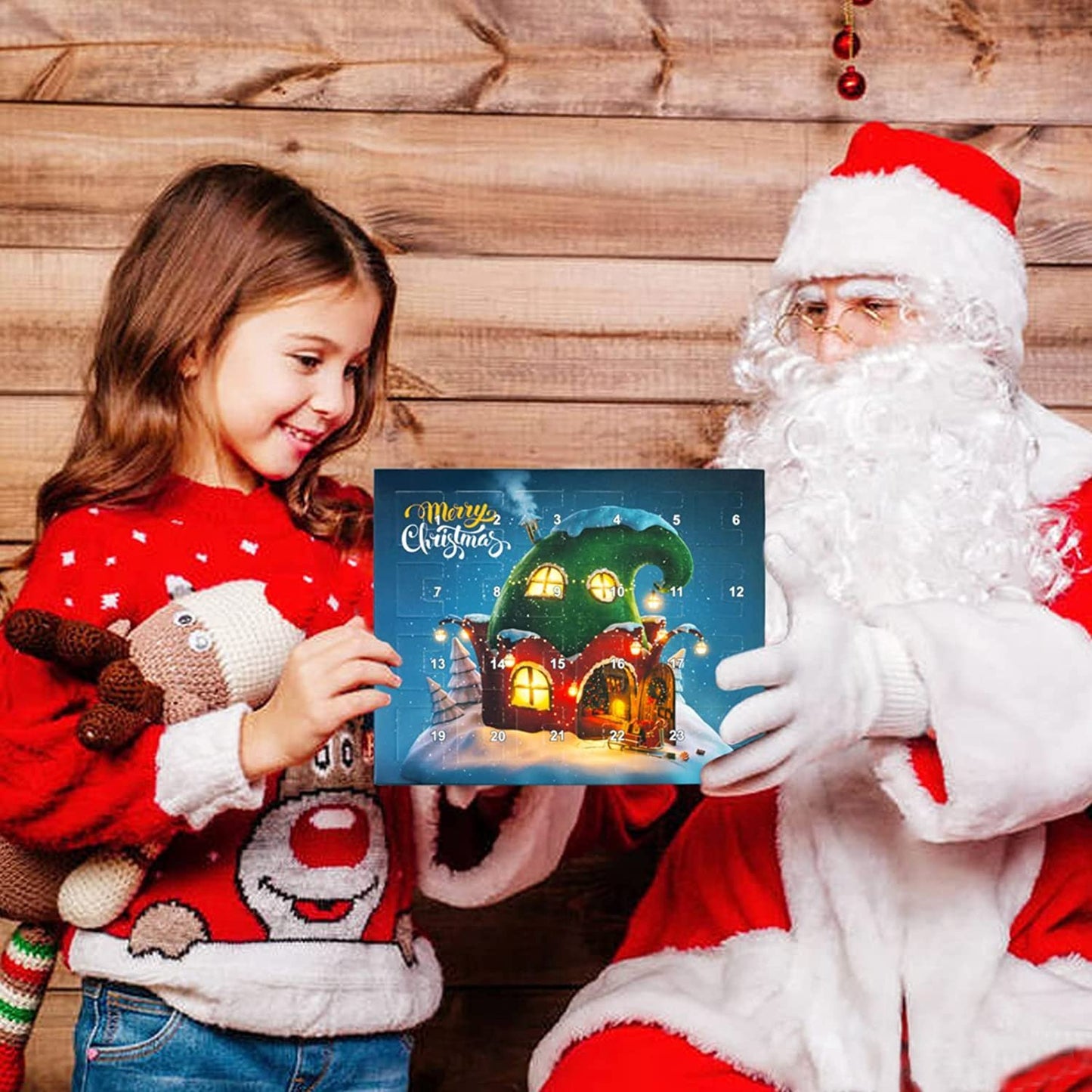 Juego de pulseras con calendario de Adviento navideño de bricolaje