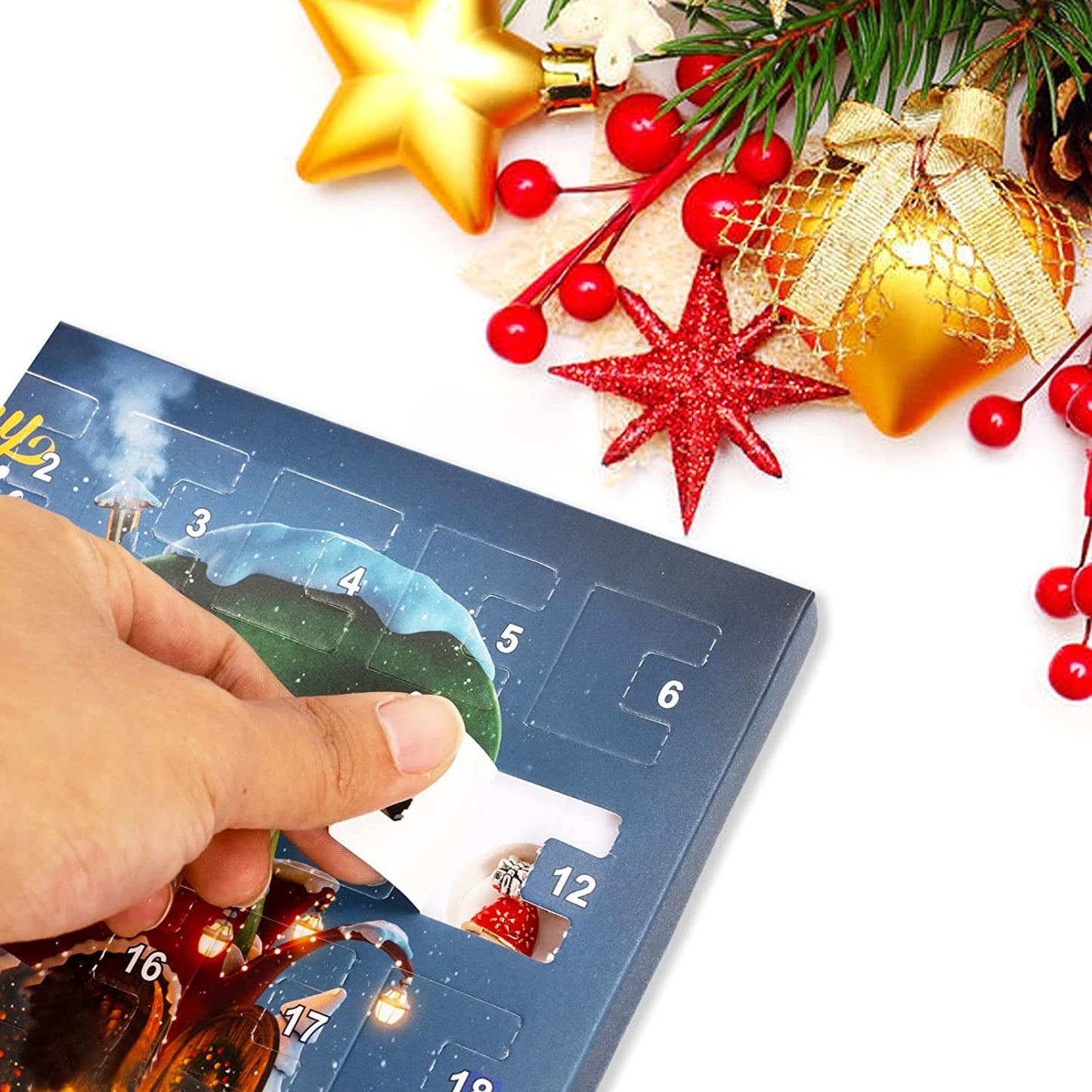 Juego de pulseras con calendario de Adviento navideño de bricolaje