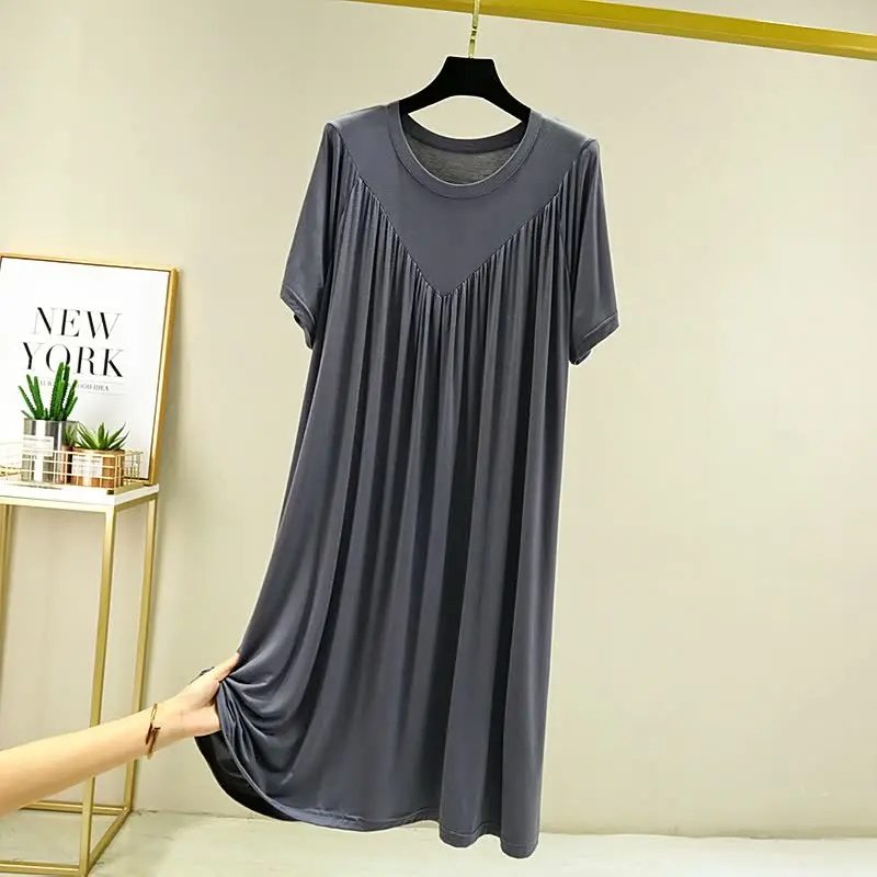Vestido de pijama suelto de manga corta súper suave y cómodo, se puede usar afuera