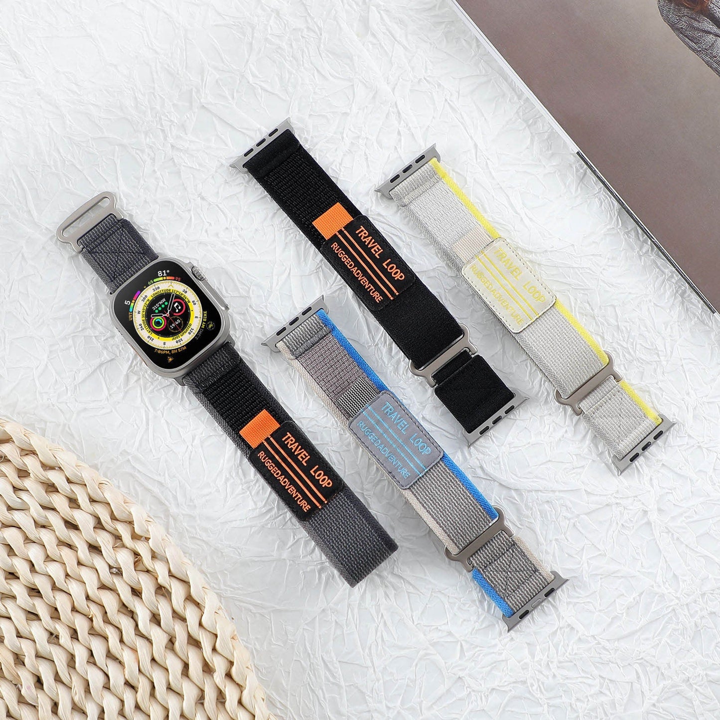 CINTURÓN DE NYLON LOOP WEAVE MODIFICADO PARA APPLE WATCH