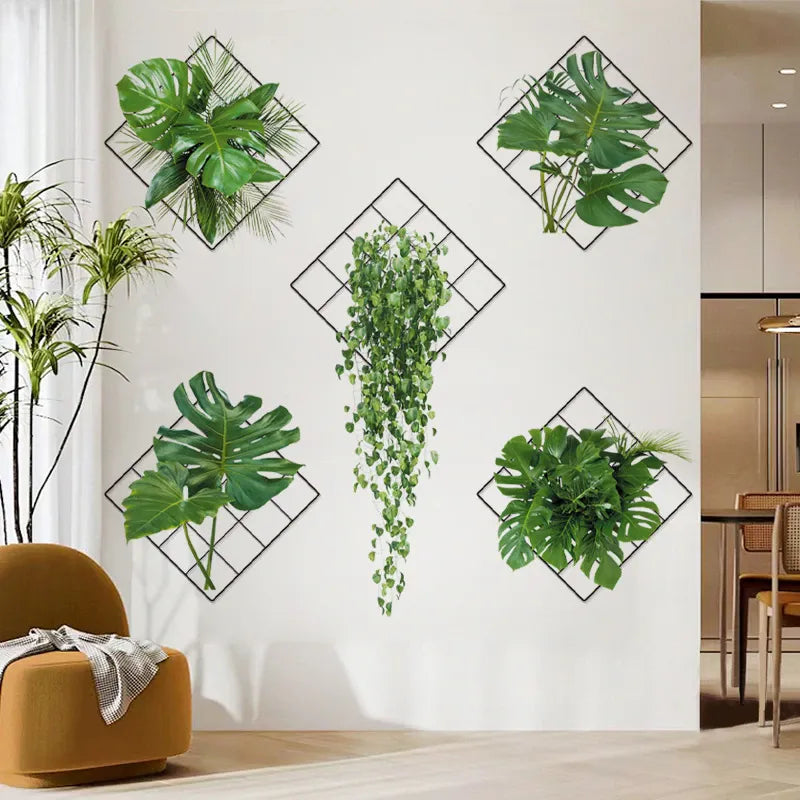 🔥Especial 50% DE DESCUENTO - Adhesivo de pared de planta verde 3D