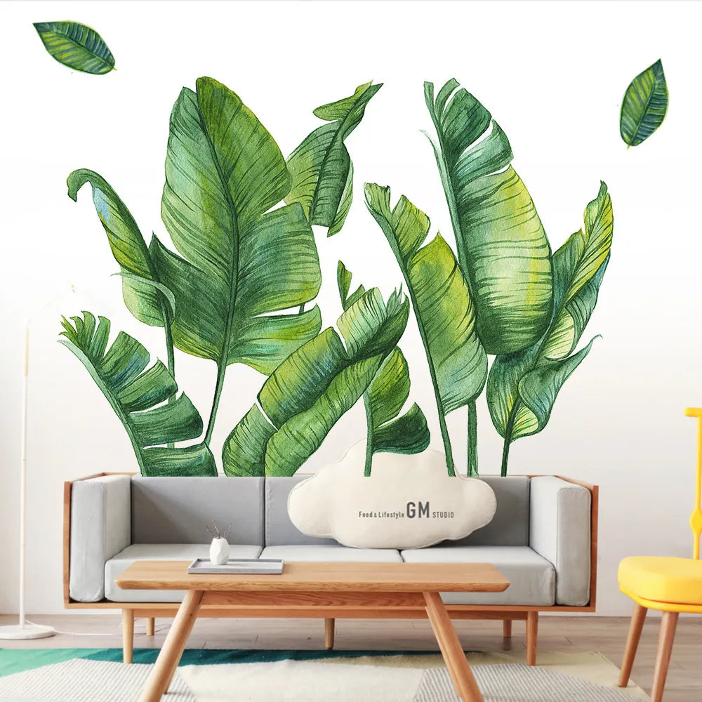 🔥Especial 50% DE DESCUENTO - Adhesivo de pared de planta verde 3D