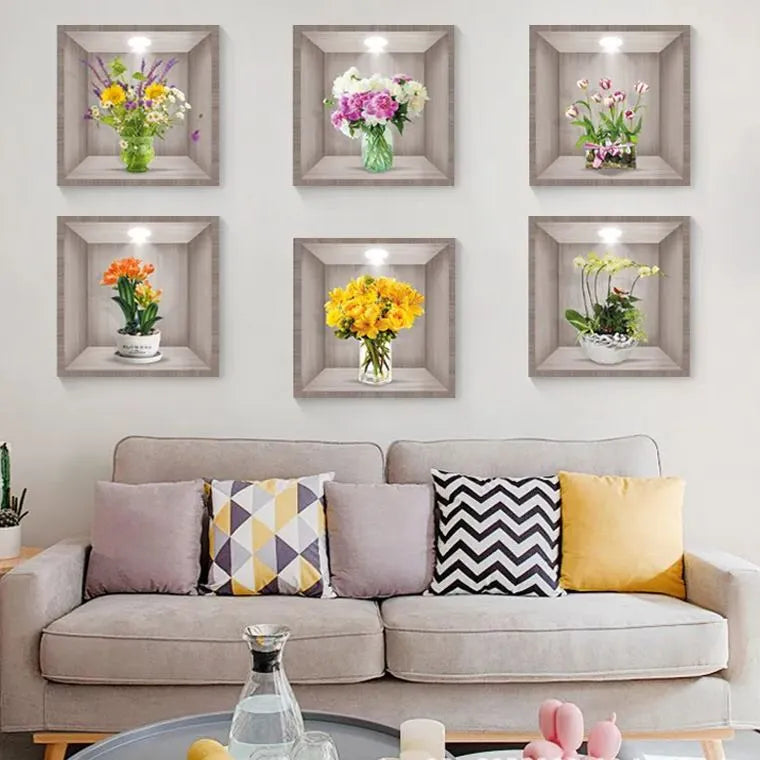 🔥Especial 50% DE DESCUENTO - Adhesivo de pared de planta verde 3D