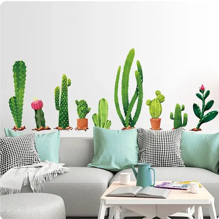 🔥Especial 50% DE DESCUENTO - Adhesivo de pared de planta verde 3D