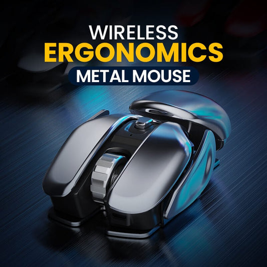 RATÓN METÁLICO INALÁMBRICO ERGONÓMICO