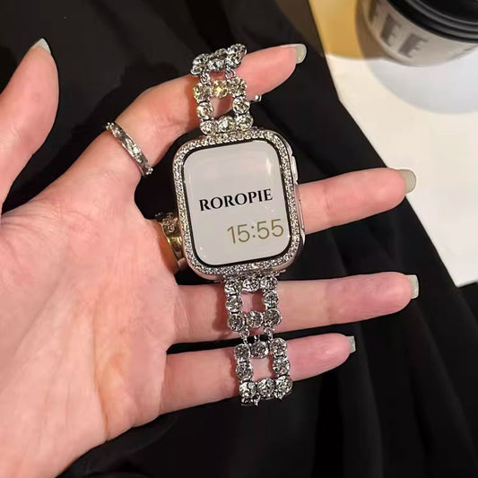 Pulsera de reloj de diamantes de moda para mujer
